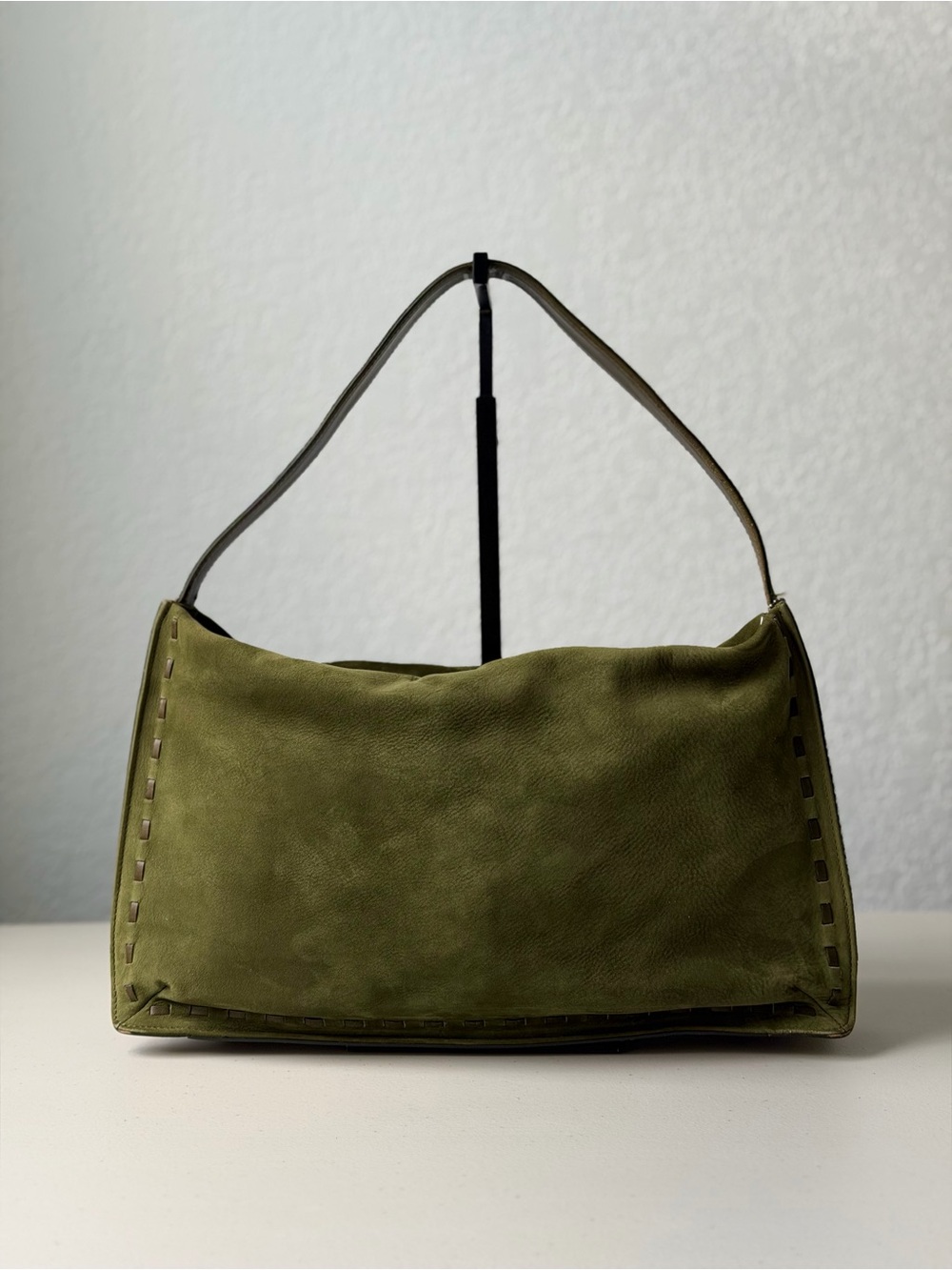 Coach West End Green Nubuc Shoulder Bag 9476